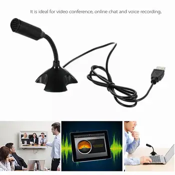 

USB Condenser Recording Microphone Condenser Microphone USB Plug Home Voice Microphone Desktop Stand For PC Laptop Equipment
