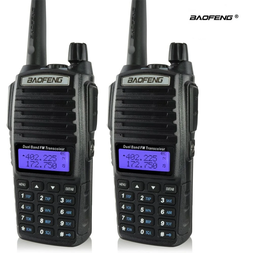 2x BAOFENG UV-82 Ham приемопередатчик любительский двухдиапазонный радио 136-174 МГц(VHF) 400-520 МГц(UHF) рация