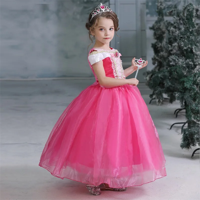 Hallween Costume For Kids Princess Anna Elsa Dress Girl Snow White Carnival Party Birthday Dress Cinderella Clothes Christmas