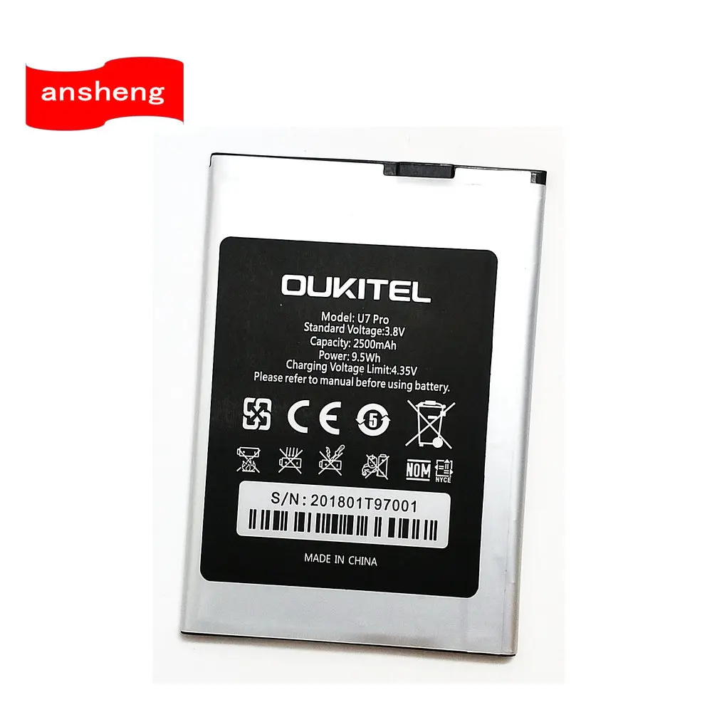 

High Quality 2500mAh Battery For Oukitel U7 Pro / BQ BQS-5505 Amsterdam / BRAVIS A551 Atlas Cellphone