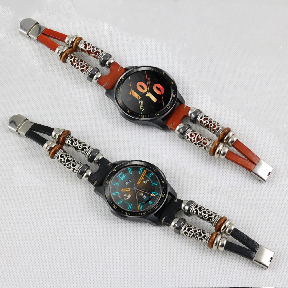 

Genuine Leather Band Strap For HUAWEI WATCH GT Active 46mm watch 2 pro Replacement Bracelet 22mm Watchband For honor watch magic