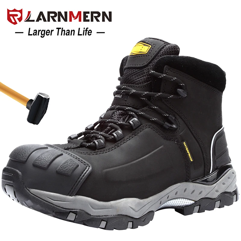 Sapatos de Segurança de Trabalho Calçado de Proteção de Aço Sapatos à Prova de Areia Larnmern Masculino Construção Respirável Anti-smashing Antiderrapante Toe Mod. 291385