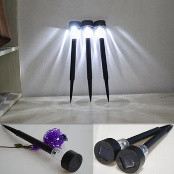 

Lighting Accessories Lawn Lamp Rechargeable Solar Powerd Black Rain Proof Lights LED Garden Post Lights For Outdoor Lighting