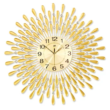 

Large 3D Diamond Crystal Creative Wall Clock for Living Room Wedding Decoration Electronic Quartz Clock Big Decorative Clock