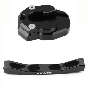 

2 Pcs Motorcycle Accessories: 1 Pcs Foot Side Stand Extension Pad Plate & 1 Pcs Rear Shock Absorber Suspension Bracket