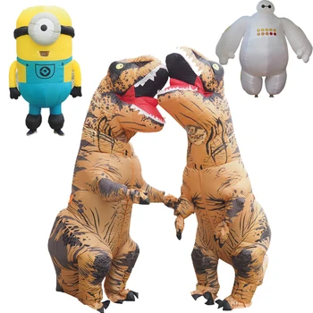 

Dinosaur Costume Inflatable T REX Rider Costumes Purim Carnival Party Cosplay Minion Baymax Costume Halloween Costume For Kids