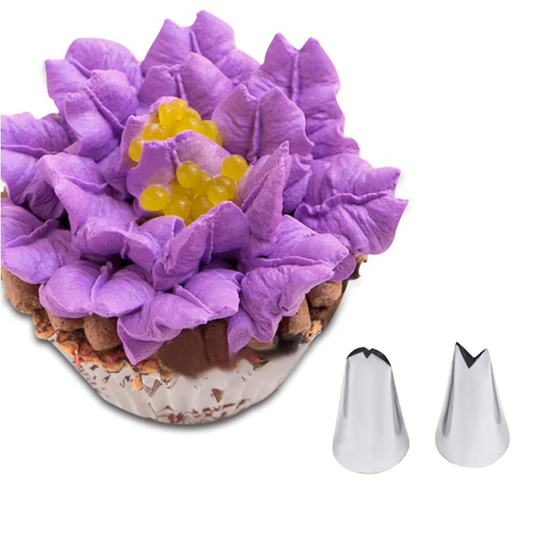 Cake Decorating Tip Set Baking Supplies Cake Icing Nozzles Baking Nozzle Set Cake Decorating Nozzle Set Flower Leaves Rose Nozzles 5Pcs Stainless Steel Icing Piping Nozzle Pastry Tips For Cream Cake Fondant Baking Decorating Tools