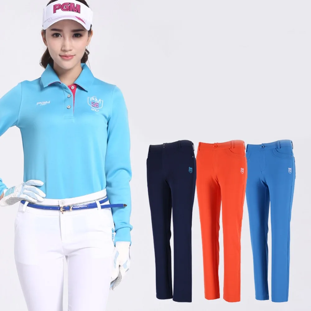 Most Popular vl0Gd PGM Lady Women Golf Pants Trousers Hight Elasticity Sportwear female Slim Pant Trouser pencil Golf Tennis Sports Pant Solid