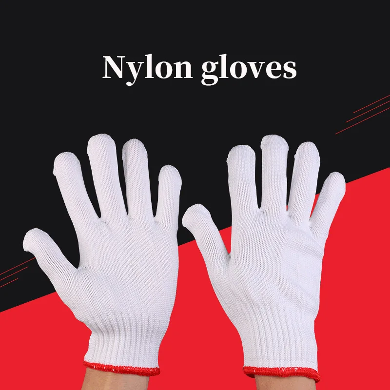 

Wear resistant and thickened gloves labor protection cotton yarn gloves nylon gloves household work car antiskid and breathable