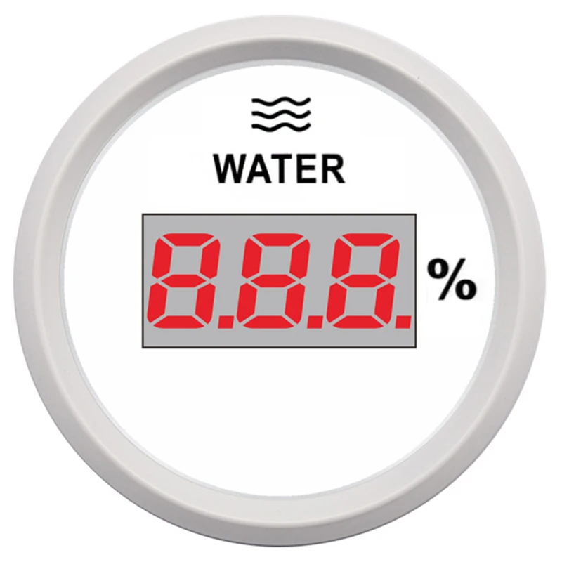 Датчик уровня воды 52 мм 190ohm индикатор уровня резервуара для воды, жидкостный манометр для морской лодки, яхты, авто, красный задний светильник 9~ 32V