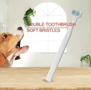 

Double Heads Pets Toothbrush Dog Teeth Brushing Pet Cleaning Supplies Breath Freshener Protect Health Oral Care For Dogs Cats