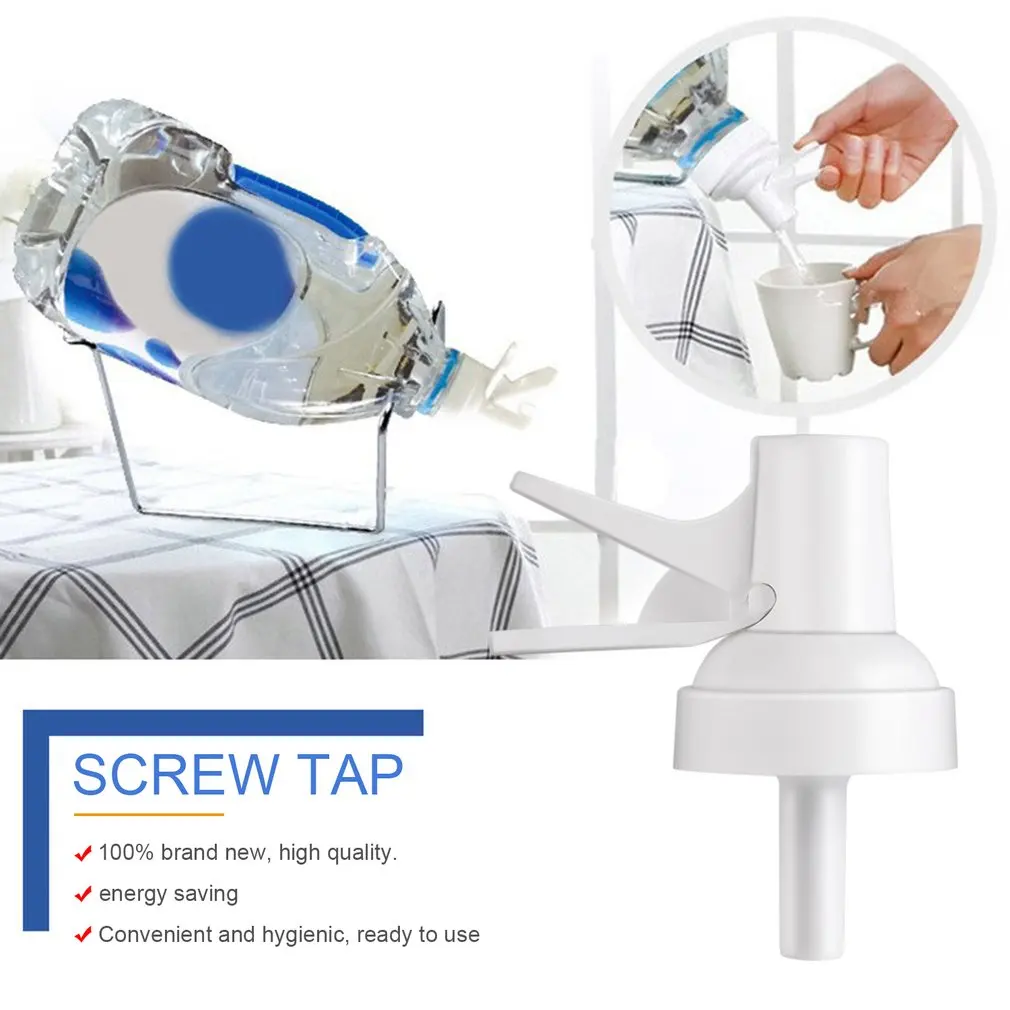 2017 Useful Portable Camping 5L Drinking Bottle Valve Spigot Water Replacement Bottles Inverted Water Screw Tap Faucet Dispenser