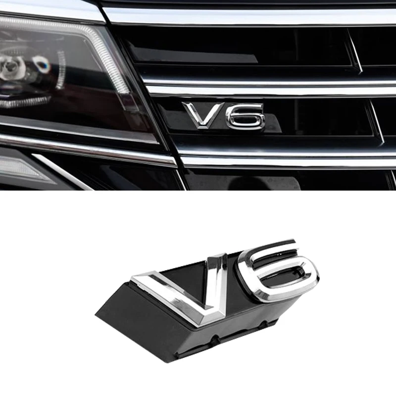 Emblem V6 Grill Sticker V6 Logo Sticker Per Vw Volkswagen Phideon Arteon Teramont Golf Passat Phaeton Touareg Vw Grill Sticker