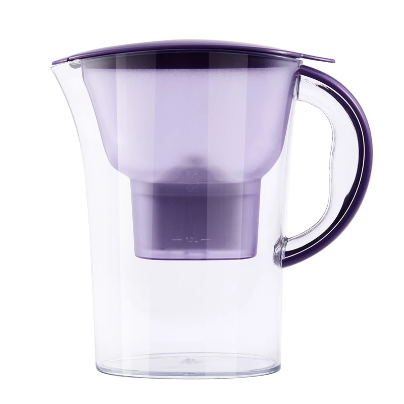 

TOP!-Water Purifier Household Activated Carbon Filter Cold Water Bottle Net Kettle Kitchen Water Cup Healthy Drink Machine-Purpl