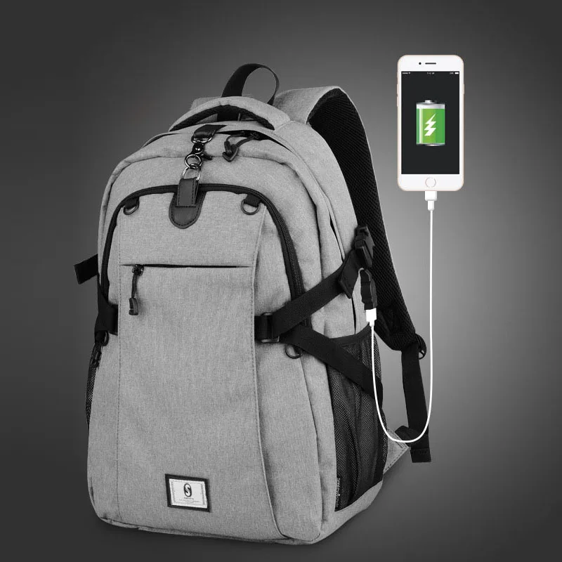 

2019 Male Basketball Backpack with USB Charge Teenager Pack Large Capacity Pocket Kids Bags Laptop Teenager Travel Anti-theft