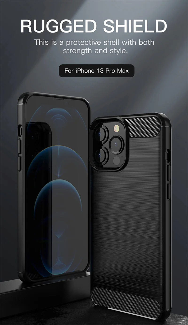 iphone 12 pro case For Cover iPhone 13 Pro Max Case For iPhone 13 Pro Cover Capas Carbon Fiber Case For iPhone 7 8 Plus 11 12 13 14 Pro Max Fundas best iphone 12 pro case