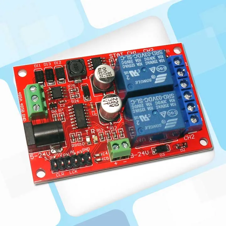 Модуль последовательного реле Modbus 2 канала 485 двусторонний цифровой полосный