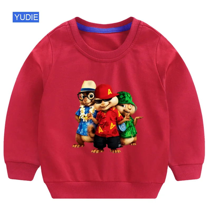 kids clothes girls sweatshirts Baby boy sweatshirt autumn streetwear Alvin and The Chipmunks kids white toddler winter