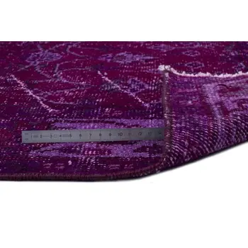 

Handmade Fuchsia Vintage Overdyed Turkish Area Rug 186x298 Cm-6'1''X9'9''