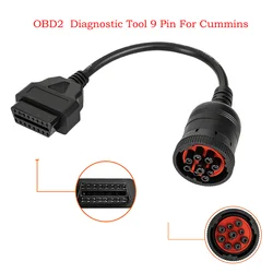 Câble pour Scanner de camion, 16 broches, 9 broches, câble de Diagnostic pour moteur, cummings, OBD2 