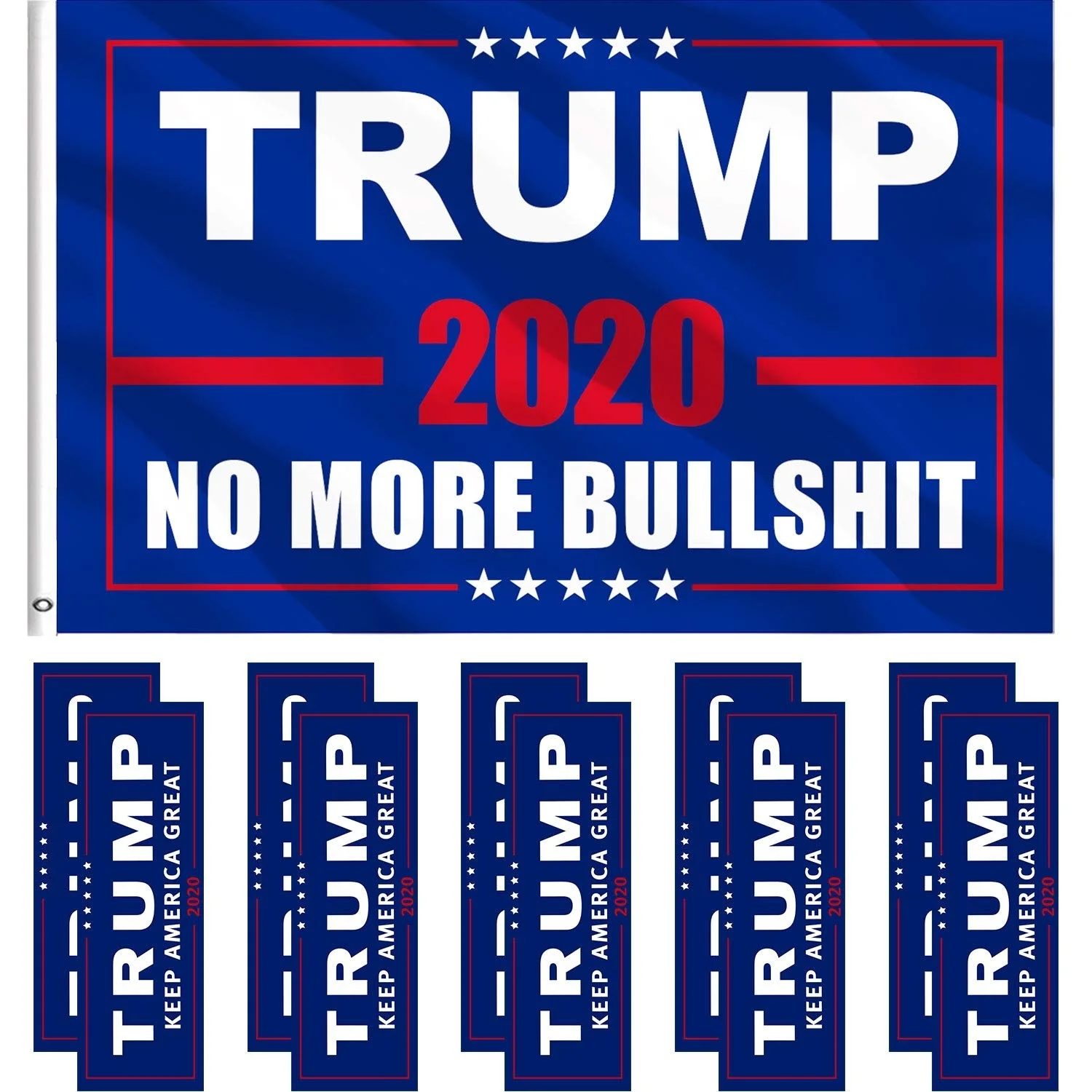 Для Jetec 1 упаковка President Donald Flag(3x5 футов) с люверсами и 10 шт. наклейки на бампер для автомобиля