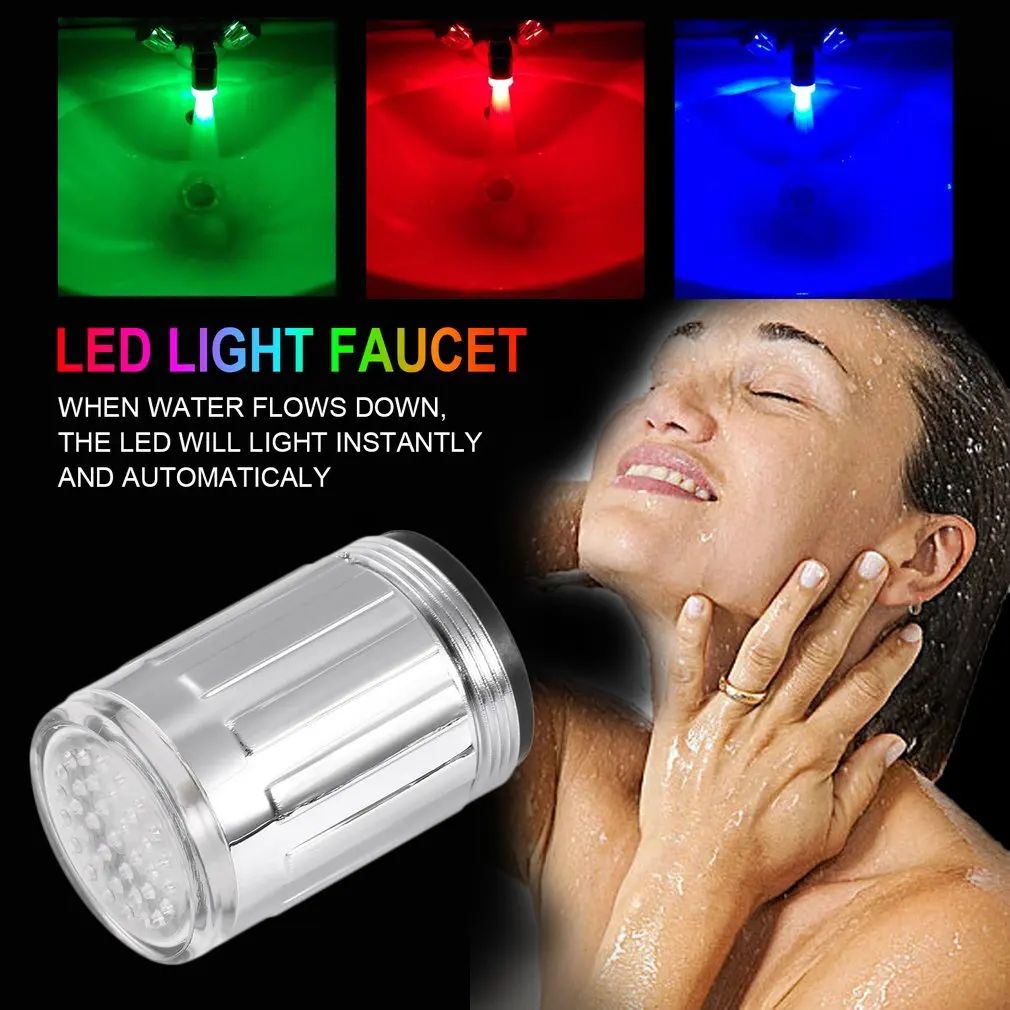 

Temperature Sensor LED Light Faucet Multiple Colors Instantly Automaticaly Light LED Water Tap Home Bathroom Kitchen LED Faucet