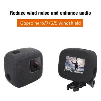 

Foam Windproof Camera Sponge Cover Windslayer Wind Cap Case Noise Reduction Windscreen Frame For Gopro Hero 7 6 5