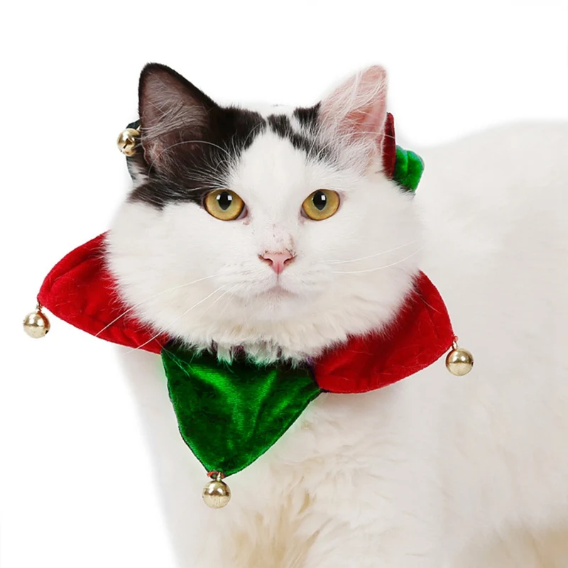 Рождественский кошачий ошейник для маленьких собак, подарок, украшение, кошачий ошейник для собаки, товары с колокольчиками для котенка, питомца, кошек, ошейники