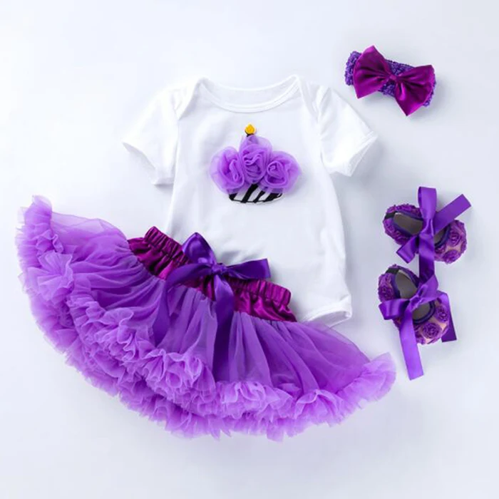 Комплект с платьем на день рождения для маленьких девочек 1 год, новая летняя хлопковая одежда для маленьких детей платья для первого 1 года крестины день рождения для маленьких девочек