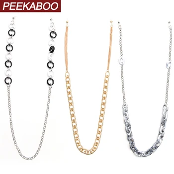

Peekaboo fashion silver gold chain sunglasses accessories female neck cord slip strap chains for women cord for glasses
