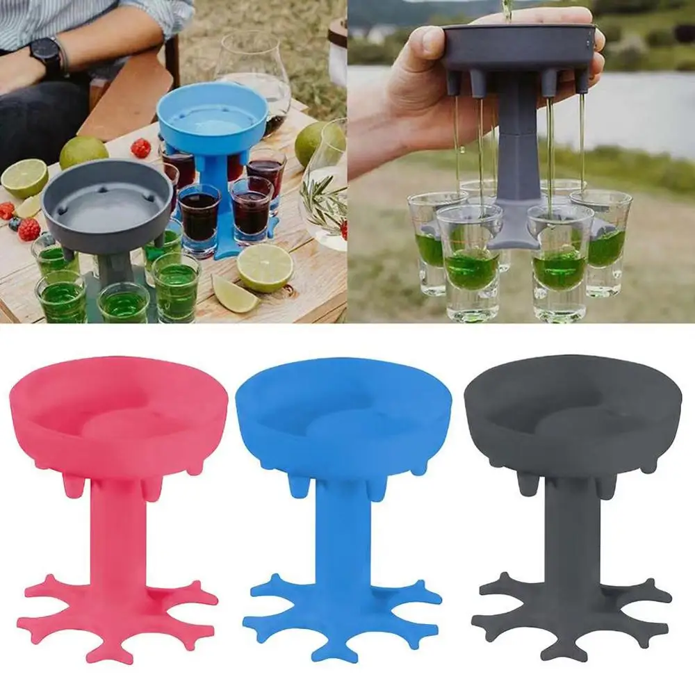 

6 Shot Glass Dispenser Holder Drinking Dispenser Tools Wine Whisky Beer Dispenser Rack Bar Accessories For Dropshipping HOT !!!