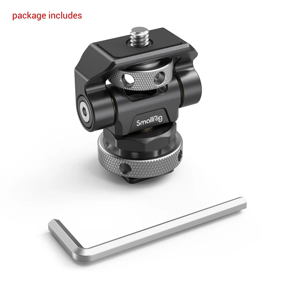 SmallRig Quick Release Monitor Holder Camera Clamp Swivel and Tilt Adjustable Monitor Mount with Cold Shoe Mount 2905