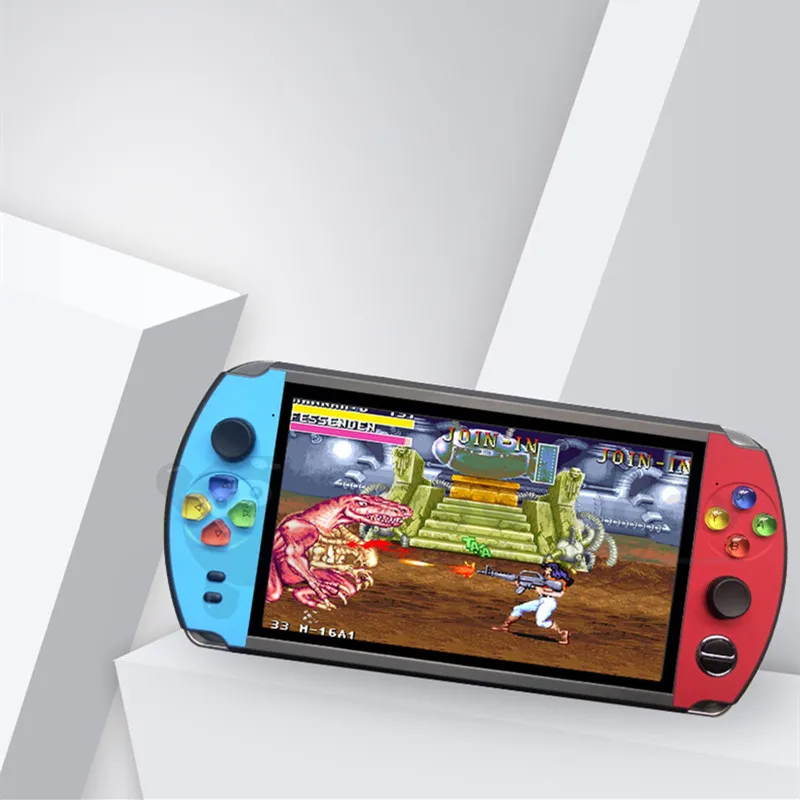 Powkiddy X19 портативный игровой плеер 7,0 дюймов HD экран Ретро игровая консоль мульти симуляторы Встроенный 2000+ игры двойной рокер