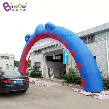 

14m Length Air Blown Shark Welcome Arches Inflatable Beach Decor Props for Summer Holiday