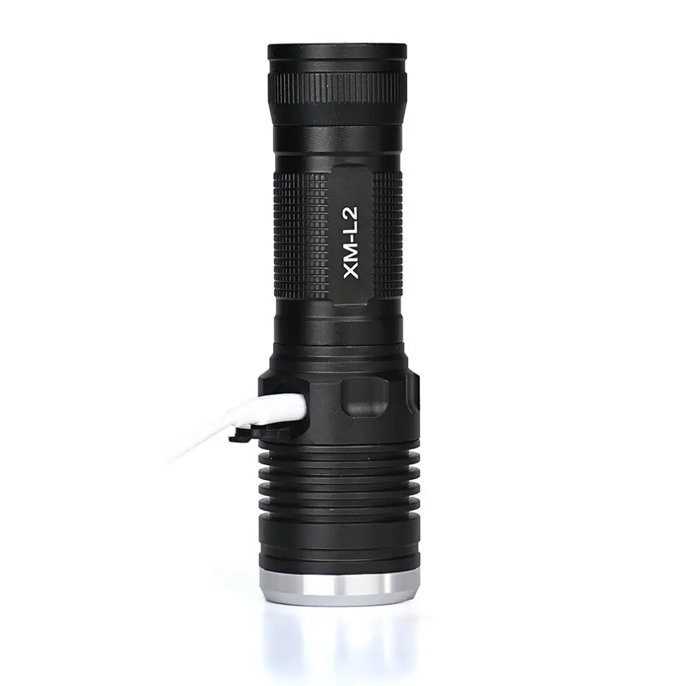 SKYWOLFEYE L207 Waterproof 1000LM L2 T6 LED Light Zoomable Flash Torch Lamp with 4 Modes for Hiking / Trip / Camping