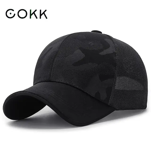 COKK czapka z daszkiem kobiety kamuflaż kapelusze letnie dla kobiet mężczyzn Unisex parasolka oddychająca odkryty czapka sportowa rozrywka proste Snapback 2