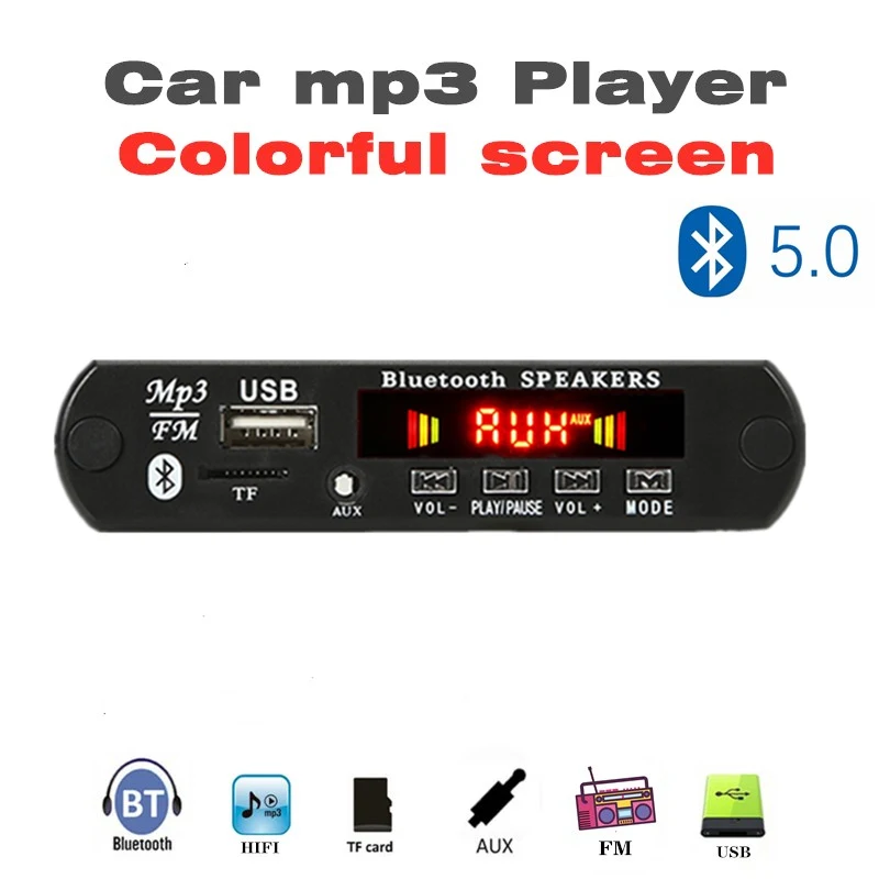 блютуз декодер 12V Bluetooth5.0 MP3 декодирующая плата модуль Беспроводной в машину с USB