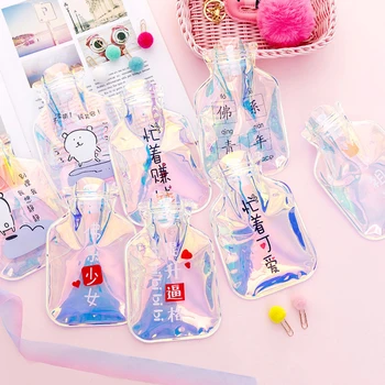 

New Fashion Laser Water Injection Hot Water BottleTeenage Winter Portable Hand Warmer Water Injection Storage Bag