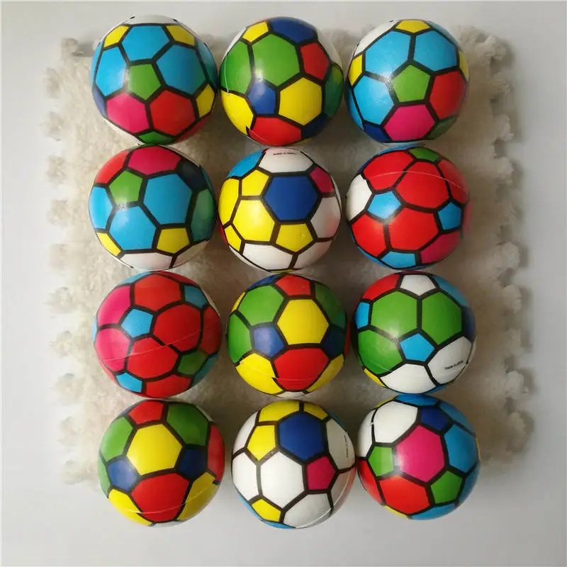 12pcs 6.3cm Anti Stress Ball Relief soccer Football Basketball Baseball Tennis Soft Foam Rubber squeeze Ball Toys for Children 13