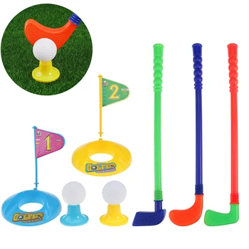 

2 Sets Kids Golf Practice Set Parent-Child Toys Early Educational Toys Outdoor Exercise Sport Golf Clubs Entertainment Set