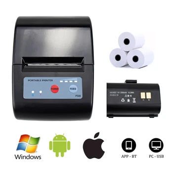 

Mini Thermal Printer Portable Receipt Bill Printer Bluetooth Printer For Mobile Android iOS Phone 58mm Window/Mac Printing