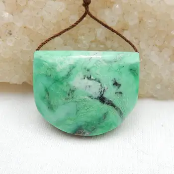 

New Arrival Natural Green Turquoise Side Drilled Pendant Bead, 30x25x10mm, 11.1g B2770