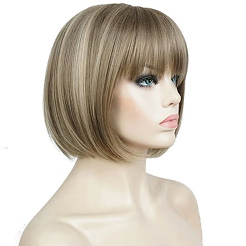 HAIRJOY  2 Colors Purple Blonde 60cm Long  Straight High Temperature Fiber Synthetic Hair Cosplay Wig