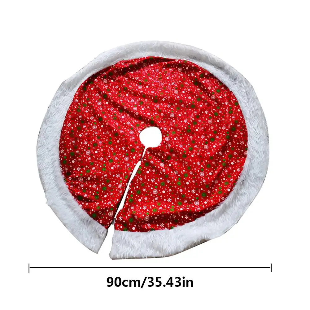 78-120 см Рождественская елка юбка Снежинка красный зеленый рамка коврик с изображением дерева юбка белый мех год веселое Рождественское украшение для вечеринки