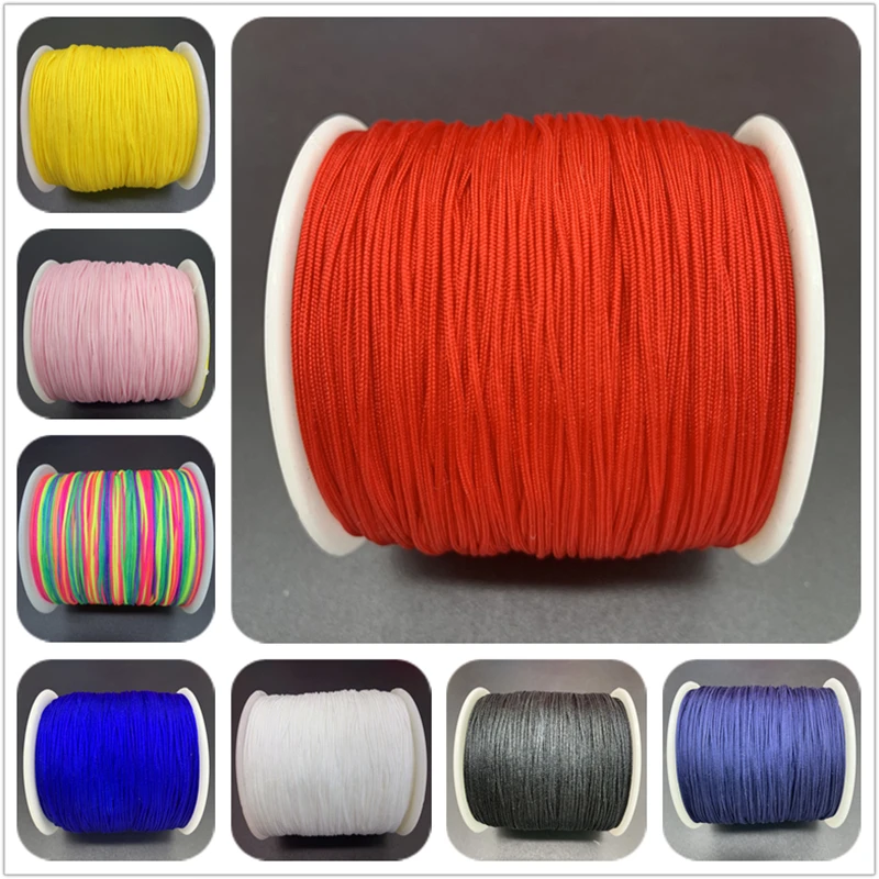 10yards 0.8mm Nylon Cord Thread Chinese Knot Macrame Cord Bracelet Braided String DIY Tassels Beading For Shamballa Rope