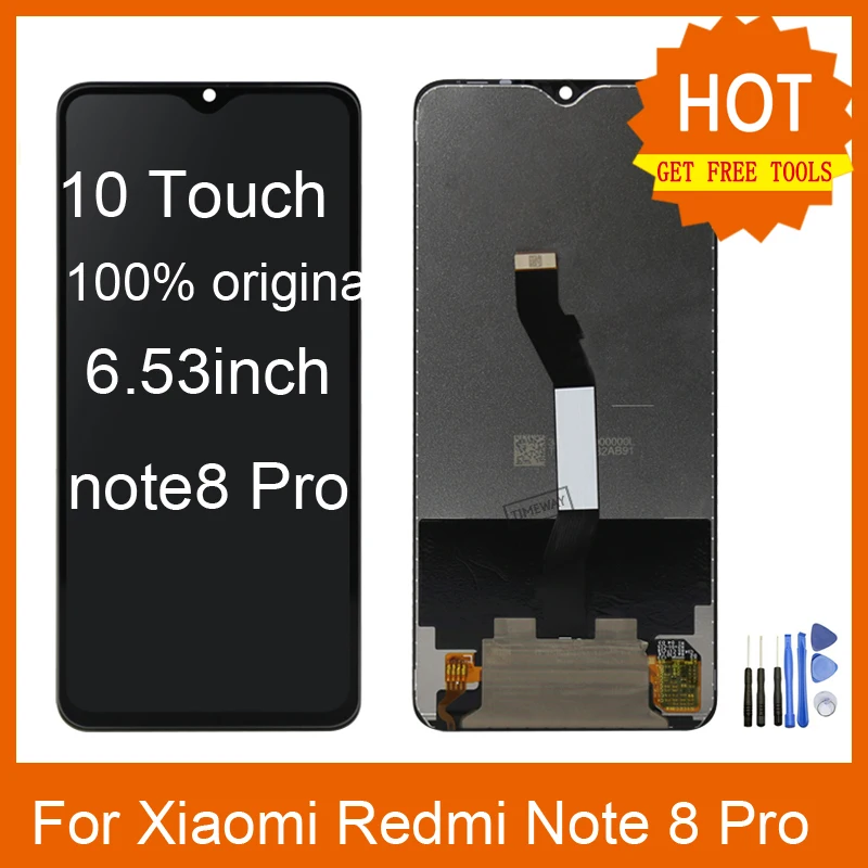 

For Xiaomi Redmi Note 8 pro LCD Display +Frame 6.35" Original Touch Screen Digitizer Assembly For Redmi Note8 Note 8 Pro LCD