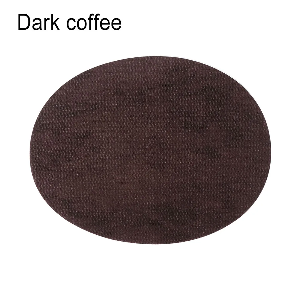 dark coffee 2 шт. железная флокировка замша овальная тканевая нашивка колено аппликация для ремонта одежды значки Швейные аксессуары Одежда средства для коррекции ногтей - Цвет: dark coffee