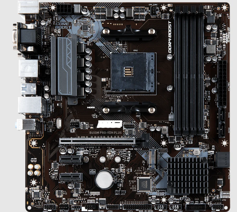 New B450M BAZOOKA PLUS Desktop Motherboard DDR4 Socket AM4 64GB USB2.0 USB3.1 DVI original motherboard | Компьютеры и офис