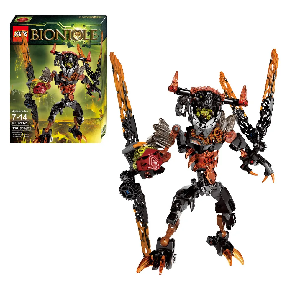 

XSz 613-2 Orange 71313 Lava Beast Lava Monsters Bionicle Assembled Building Blocks Toy