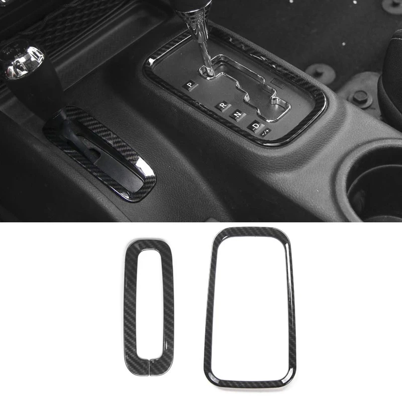 Комплект отделки интерьера из углеродного волокна, отделка для Jeep Wrangler JK JKU 2011- 4 двери(10 шт